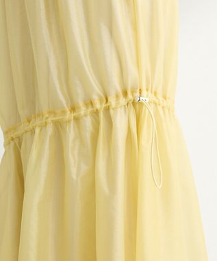 Green Parks シアーシャイニードロストティアードスカート Light Yellow