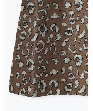 Te chichi レオパードジャガードナロースカート ブラウン