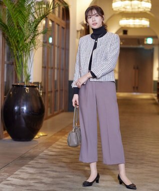 Tiaclasse ラメツイードジャケット サックス