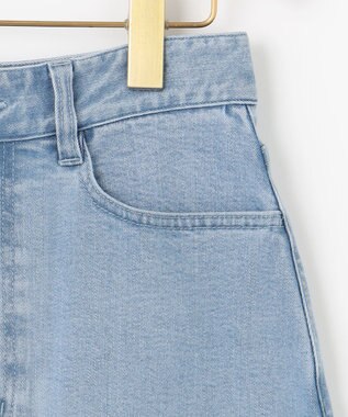 組曲 ミッドデニムタイト スカート ブリーチインディゴ系
