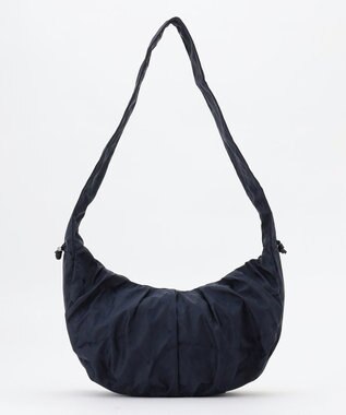 Y'SACCS 迷彩ジャカードシャーリングショルダーバッグ ネイビー