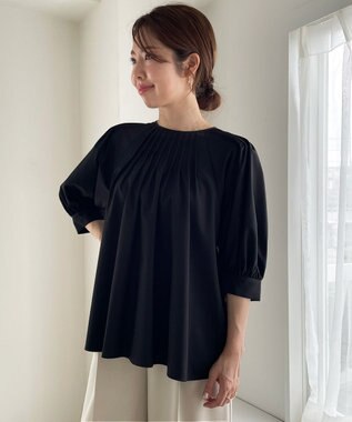 イージーケア ピンタックブラウス