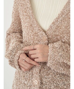 earth music&ecology ぽこぽこヤーンカーディガン Beige