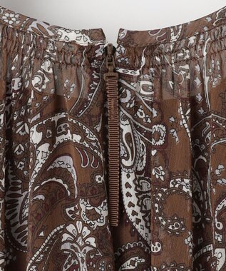 自由区 L 【SHIHOさん着用】ペイズリープリント ワンピース モカ