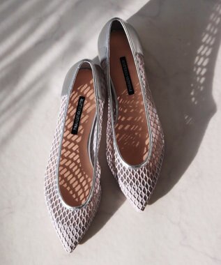 Bridget Birkin 【PARADIS COULEUR】チュールネットレイヤードパンプス シルバーコンビ