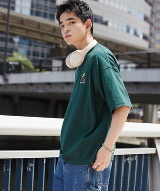 WEGO ヒゲサガラ刺繍Tシャツ ホワイト