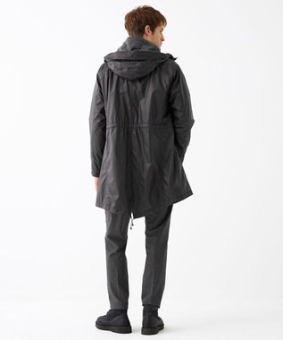 JOSEPH ABBOUD MOUNTAIN 【UNISEX】リサイクルナイロンリップ コート ブラック系