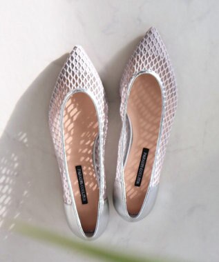 Bridget Birkin 【PARADIS COULEUR】チュールネットレイヤードパンプス シルバーコンビ