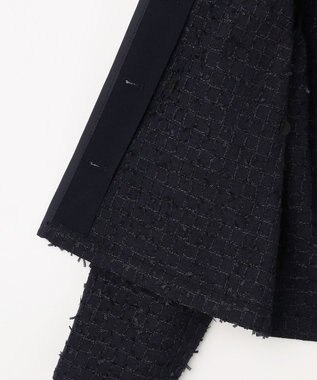 ANY SIS L リボンヤーンライトツイード ジャケット ネイビー