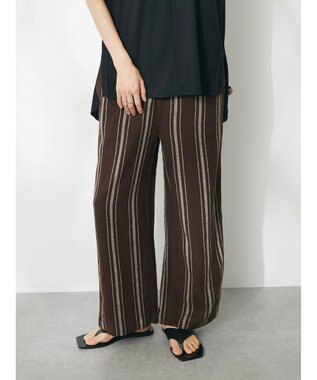 CRAFT STANDARD BOUTIQUE リネンレーヨンストライプイージーパンツ