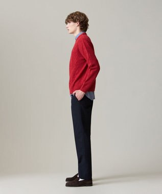 J.PRESS MEN 【KING SIZE】【Cash Lamb’s wool】ケーブルニット / クルー レッド系