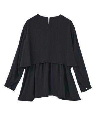 AMERICAN HOLIC 【イージーケア】Ｗクロスティアードブラウス Dark Navy