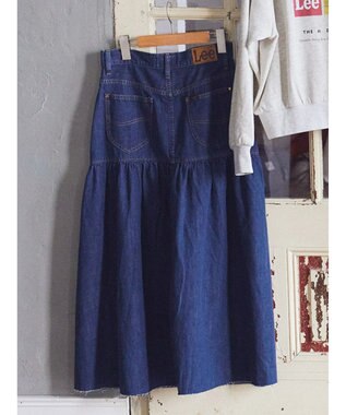 earth music&ecology Ｌｅｅ×ｅ．ｍ．ａ．ｅ．デニムフリルスカート Medium Indigo