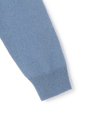 J.PRESS MEN ミックスブークレ スキッパーポロシャツ サックスブルー系