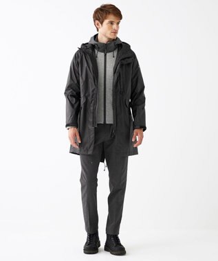 JOSEPH ABBOUD MOUNTAIN 【UNISEX】リサイクルナイロンリップ コート ブラック系