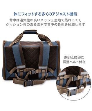 PET PARADISE スヌーピー ワッペン 折り畳み リュック ネイビー