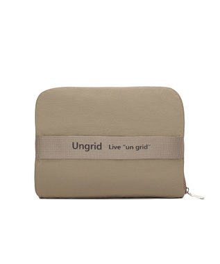 style code 【Ungrid/アングリッド】撥水軽量ソフトナイロン ロゴテープ折り畳みラージ　トラベルボストンバッグ(33L） グレージュ
