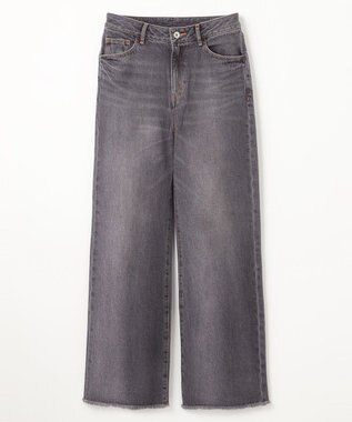 GRACE CONTINENTAL ルーズフレアデニムパンツ ブラック