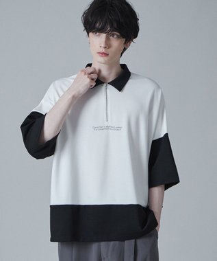 WEGO ドルマンポンチハーフジップT（S） ブラック