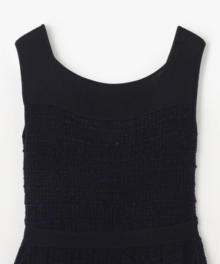 GRACE CONTINENTAL ツイードマーメイドニットワンピース ブラック