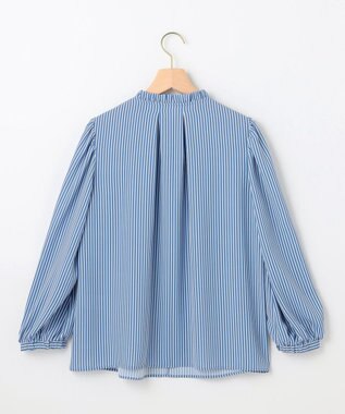 組曲 S ライトデシンフリル襟 ブラウス ブルー系1