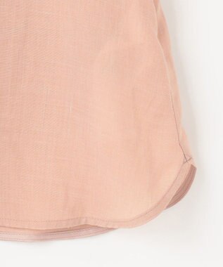 自由区 L 【カタログ掲載・接触冷感・洗える】ラミーローンクロップド丈 ブラウス クラウドローズ