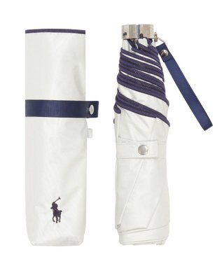 MOONBAT POLO RALPH LAUREN（ポロ ラルフローレン）晴雨兼用日傘 バイカラー 遮光率100% 遮熱 UV オフホワイト