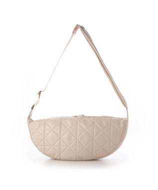 UNBILLION カシュカシュ cachecache / ソフト合皮キルティングハーフムーンショルダー