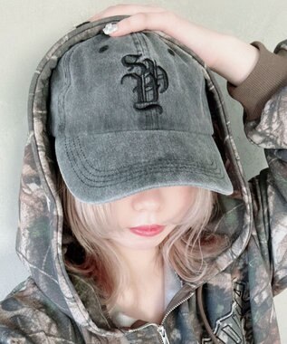 WEGO ロゴ刺繍ピグメントキャップ