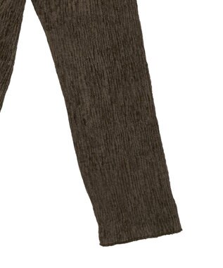 earth music&ecology プリーツベロア風ギャザープルオーバー Brown