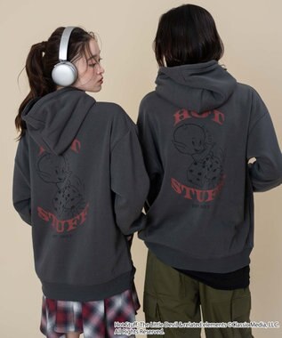 WEGO 【ユニセックス着用ITEM/裏起毛】HOTSTUFFグラフィックプルオーバー スミクロ