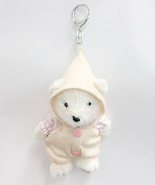 WEGO フードサロペくまちゃんぬいぐるみキーホルダー