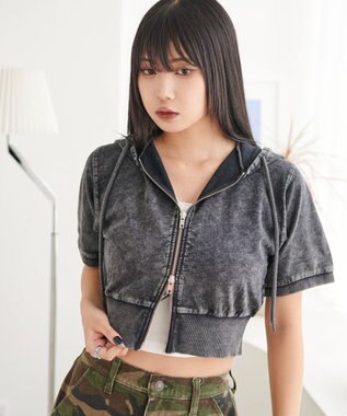 WEGO 半袖ショートパーカー