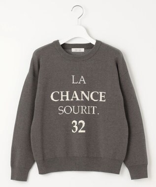 Feroux 【古畑星夏さん着用】レタードニット プルオーバー グレー系