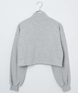 WEGO 【新色追加】ドロストデザインハーフZIPスウェット 杢グレー
