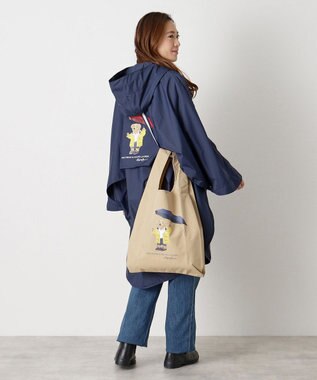 MOONBAT POLO RALPH LAUREN レインポンチョ レインベア 50デニール生地／着丈98cm 収納袋付き ネイビーブルー