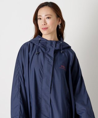 MOONBAT POLO RALPH LAUREN レインポンチョ レインベア 50デニール生地／着丈98cm 収納袋付き ネイビーブルー
