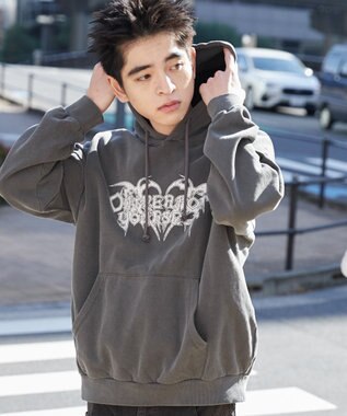 WEGO 【ユニセックス着用ITEM】ピグメントグラフィックプルパーカー 柄6