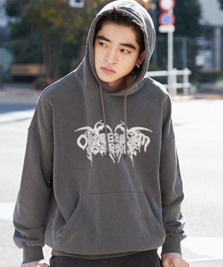 WEGO 【ユニセックス着用ITEM】ピグメントグラフィックプルパーカー 柄6