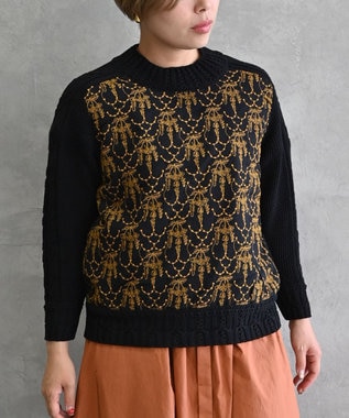 muuc 〈ドライタッチ高品質インド超長綿〉イラカ刺繍コットンプルオーバー