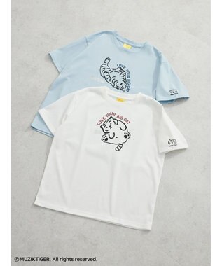 Green Parks ムジークタイガー／ＢＩＧ　ＣＡＴ　Ｔシャツ White