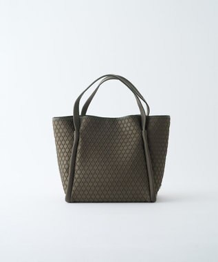 MIYABIYA LAQUOH【撥水加工】篭目柄エンボスボンディングトートL モスグリーン