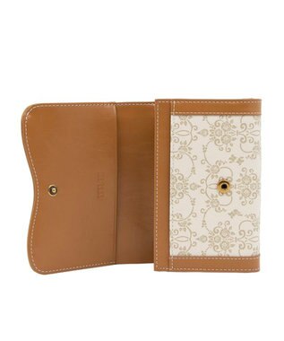 ANNA SUI リーブル 内Lファスナー二つ折り財布 ベージュ