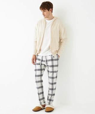 JOSEPH ABBOUD MOUNTAIN 【SPACE／UNISEX】ベアフリースカモフラージュ パーカー アイボリー系