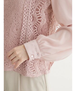 Green Parks ・Ｐｅｔｉｔ　Ｆｌｅｕｒ　イロイロレースブラウス Pink