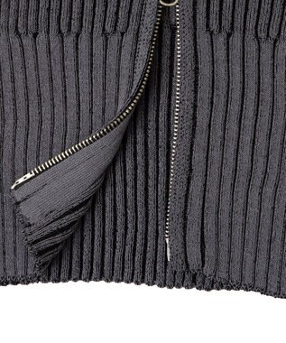 WEGO ダブルジップオフショルニット ブラック