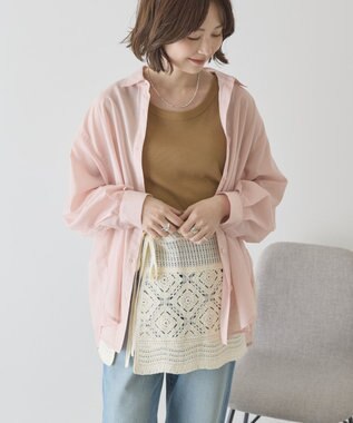 AMERICAN HOLIC クロシェニット巻きスカート Ivory