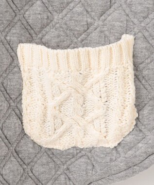 組曲 KIDS 【90㎝】くま耳 キルトマント グレー系