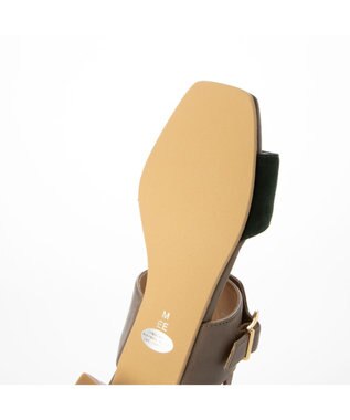 ing <ing>スクエアトゥバックベルトサンダル グレーコンビ