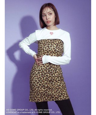 Green Parks ■別注　ＬＯＶＥ　ＢＯＡＴ　キャミワンピ×ボレロ Leopard